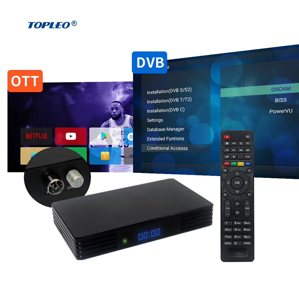 KI Plus double tuner S905 KD ott tv box 4k Quad core DVB T2 dvb s2 K1 plus boîte de télévision android