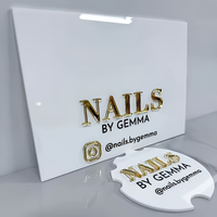 Décoration publicitaire personnalisée 3D pour logo d'artiste ongulaire, photo pour les réseaux sociaux, étiquette cadeau pour artiste ongulaire, présentoir pour nail art