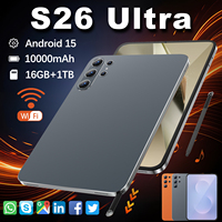 Version Globale Nouvelle Tablette Android S26 Ultra 10,1 Pouces avec 16 Go de RAM, 1 To de ROM, Caméras 16MP+32MP, Processeur Octa-Core, Android 15, Wi-Fi
