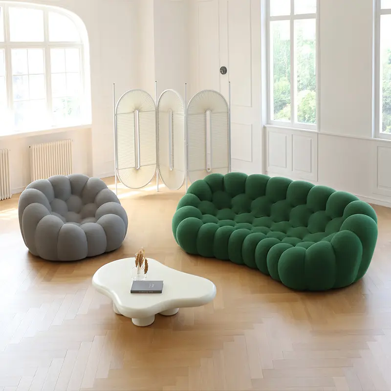 Il popolare divano da soggiorno moderno italiano leggero stile di lusso divano multiposto mobili comodi