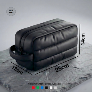 Neceser Acolchado con Cierre, Resistente al Agua, <span class=keywords><strong>de</strong></span> Cuero PU Mate, Gran Capacidad, Organizador <span class=keywords><strong>de</strong></span> Viaje para Hombres - Product Image 5