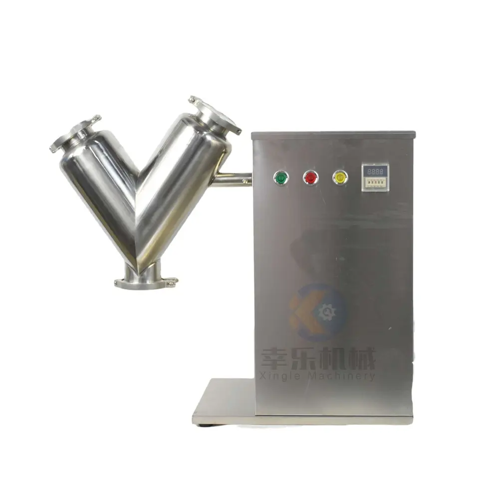 VH-2 mesin pencampur bubuk otomatis, mixer protein bentuk v untuk penggunaan rumahan laboratorium kecil