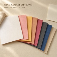Surface en lin nacré, couleurs assorties, recyclable, personnalisable pour l'emballage haut de gamme, la production de cartes et l'artisanat