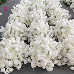 Centrotavola con Sfera di Fiori Artificiali Bianchi e Rosa, Diametro 40cm 60cm, per <span class=keywords><strong>Matrimoni</strong></span> ed Eventi - Product Image 3