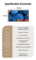 Écrans d'affichage numérique sur mesure 21,5 pouces 1080P, 4 Go + 64 Go, Android 15, moniteur tactile ultra-plat 60 Hz IPS, caméra 13 MP, portable
