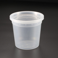 Hd 16 Oz Transparent Pp Rond À Emporter Tasse D'emballage Alimentaire pour Soupe Chaude En Plastique 500Ml Contenants Jetables Micro-ondes