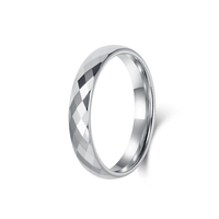 Cincin baja Tungsten mewah ringan 2/4/6/8MM cincin jari baja Tungsten wajah kura-kura potongan hitam emas mawar perak cincin jari 957