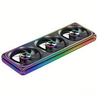 Ventilateur triple 360 mm à miroir infini et refroidissement central à motif CD pour boîtier PC, dissipateur thermique en plastique pour processeur CPU – Vente directe usine