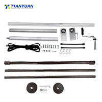 Kit de bâche pour camion benne et remorque - Système de bâche étanche extensible à manivelle manuelle pour cabine, pour éviter le déversement de la charge