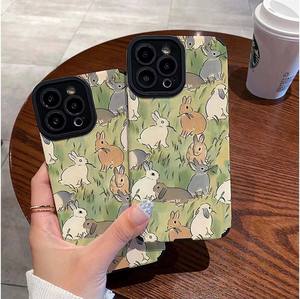 เคสโทรศัพท์มือถือหนังเทียมพิมพ์ลายเต็มหน้า<span class=keywords><strong>จอ</strong></span>ลายกระต่ายน่ารักสำหรับ <span class=keywords><strong>iPhone</strong></span> <span class=keywords><strong>x</strong></span> XR XS 11 12 13 14 15 16 17 PRO MAX - Product Image 2