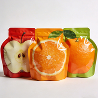 Sachets d'emballage alimentaire personnalisés en forme de fruit, auto-scellants avec fermeture éclair, pour bonbons et chocolats, et pour une protection optimale
