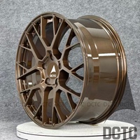 Nouvelle jante de voiture DCTC monobloc de luxe en alliage forgé, design maille dorée, concave profond, ajustement universel 5x114.3 5x120