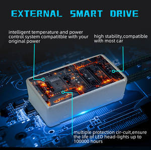 कस्टम पैकेज sfida K5 120w 6000k उच्च शक्ति के नेतृत्व में हेडलाइट H4 H11 9005 बल्ब और कोहरे के दीपक - Product Image 2