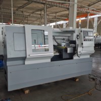 Torno CNC Horizontal Simple de Cama Plana de Alta Precisión de 0.001 mm, Motor de Husillo de 220 V con Sistema de Control GSK CK6136, 2 Ejes, Trabajo Ligero
