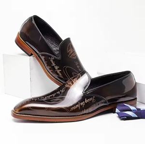 Chaussures Oxford pour hommes en cuir véritable faites à la main, à bout fermé, à enfiler, imperméables, pour le travail et les occasions formelles - Product Image 1