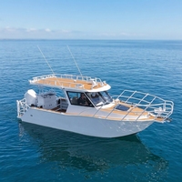 Bateau de pêche en aluminium Gospel Boat Boss 770, yacht professionnel à cabine rapide avec moteur hors-bord pour la pêche en haute mer