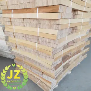 מכירה חמה 2024 מיטת עץ משובצת מיטת ליבנה שטוחה דקים LVL מיטת דקים בגודל מלא