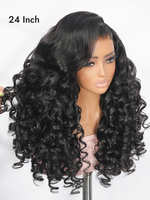 Perruque en cheveux humains bouclés rebondissants C Part, fermeture en dentelle HD 5x7, sans colle, pré-stylisée, densité 250, 16-26 pouces, prête à porter pour femmes noires