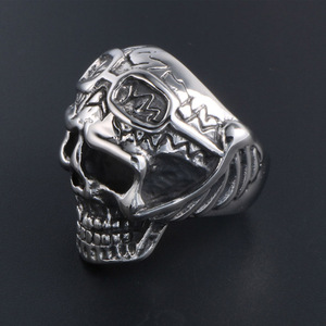Skull <b>Ring</b> Cast <b>Titanium</b> Steel Men's Fashion Jewelry Gift SA188 - Product Image 3