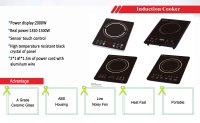 Cuisinière à induction portable à brûleur unique pour cuisine domestique et cuisinière à induction de voyage