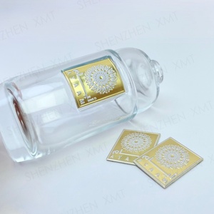 2024 diseño caliente de lujo de aluminio 3D en relieve impermeable botella de Perfume etiquetas personalizables pegatinas adhesivas para bolsos vela - Product Image 4