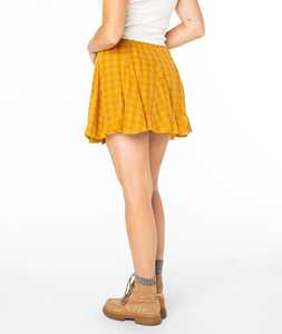 เดรสสั้นลายสก็อตสไตล์ชายหาดสำหรับผู้หญิง ป้องกันไฟฟ้าสถิต ผ้าฝ้าย 100% ทำมือ สไตล์ลำลอง พร้อมจีบเอวผูกเชือก ทรงหลวม - Product Image 5