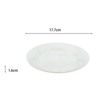 Élégant ensemble de dîner rond en verre opale résistant à la chaleur pour le service du four à la table au micro-ondes au lave-vaisselle Design à bord incurvé