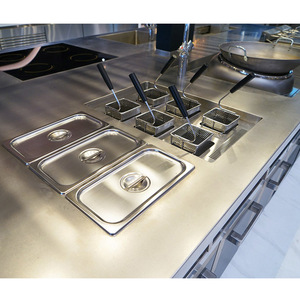 Équipements et fournitures de cuisine pour hôtels et restaurants commerciaux, plan de travail monobloc, cuisinière, personnalisation de la cuisine commerciale - Product Image 3