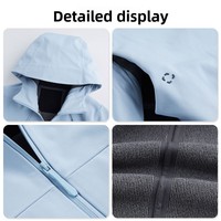 Veste de printemps à capuche sans couture en softshell 2026, coupe-vent, imperméable, avec poches, idéale pour le camping, la randonnée, l'escalade, pour les amateurs, couleurs vives