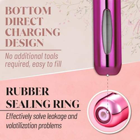 Flacon vaporisateur de parfum de luxe portable et rechargeable de 5 ml et 8 ml, en aluminium, à remplissage par le bas, avec fenêtre de visualisation, idéal pour les voyages