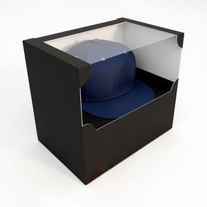 Hochwertige kunden spezifische faltbare UV-Beschichtung Prägung weißer Karton Verpackungs <span class=keywords><strong>box</strong></span> für Baseball mützen Tragbarer Schwamm - Product Image 2