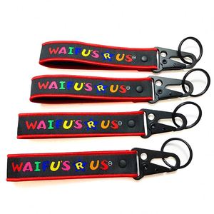 Promotional Gift <b>Custom</b> Logo Simple <b>Key</b> Ring Nylon Car Motorcycle Olecranon Keychain Short Lanyard - Product Image 3