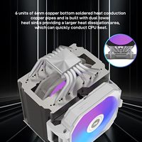 Refroidisseur CPU Infinity I600 en cuivre et aluminium, à roulement à fluide, double tour, ventilateur caché, spécial Koala 120 mm ARGB, compatible Intel