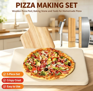 <span class=keywords><strong>Pietra</strong></span> <span class=keywords><strong>per</strong></span> <span class=keywords><strong>Pizza</strong></span> in Cordierite da 16 Pollici <span class=keywords><strong>per</strong></span> Forno e Griglia con Set Pala <span class=keywords><strong>per</strong></span> <span class=keywords><strong>Pizza</strong></span> - Product Image 1