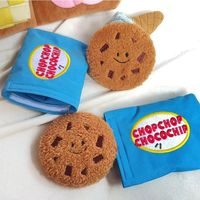Jouet à mâcher en peluche en forme de biscuit, sonore, qui couine pour chiot, jeu interactif pour animaux de compagnie