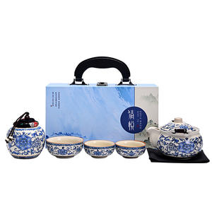 Juego de Té de Cerámica Portátil Lotus Vine, Caja de Regalo Empresarial Completa, Regalo Premium para Reuniones Anuales - Product Image 4