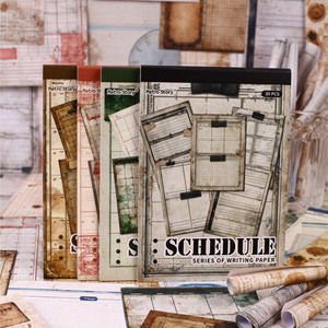 330 feuilles par paquet, papier artisanal, série calendrier, éléments décoratifs vintage DIY - Product Image 2