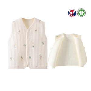 Au début du printemps pur coton dessin animé <span class=keywords><strong>sans</strong></span> manches Cardigan garder au chaud bébé gilets gilets - Product Image 3