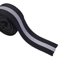 Coudre personnalisé sur polyester haute visibilité de sécurité sangle réfléchissante bande réfléchissante claire