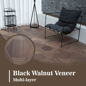 <span class=keywords><strong>Parquet</strong></span> en <span class=keywords><strong>bois</strong></span> d'ingénierie multicouche à motif <span class=keywords><strong>hexagonal</strong></span> moderne en noyer noir, durable pour cuisine et salle de bain - Product Image 2
