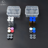 Boîte de voyage écologique en PP pour 10 flacons de peptides de 3 ml avec bouchons en aluminium et bouchons en butyl – Pack tout-en-un