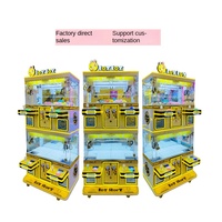 Machine à griffes d'arcade à monnayeur pour 2 joueurs, de qualité commerciale, avec structure en métal et acrylique, pour centres de divertissement