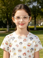 Personnalisation, lunettes optiques confortables unisexes pour enfants, en acétate, rondes, à monture intégrale, pour un usage quotidien, OEM/ODM
