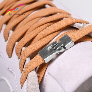 Tali Sepatu Keren Desain Ujung Silikon Bintik, Tali Sepatu Kain Elastis dengan Gesper Logam - Product Image 6