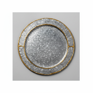 Placas de Metal antiguas plateadas, precio a granel, cargador para Decoración de mesa de boda y cena, bandejas de Diseño Popular - Product Image 1