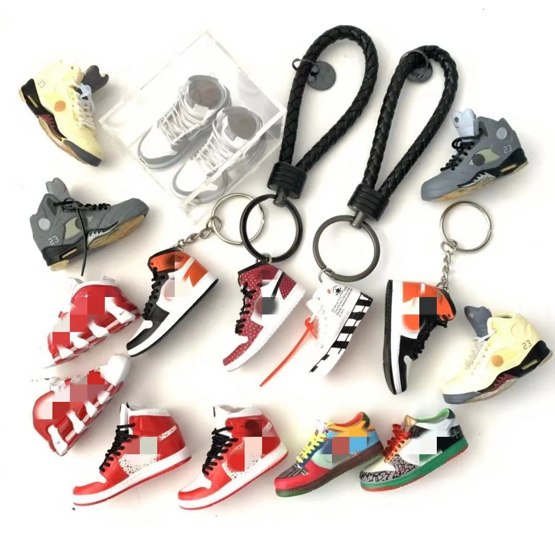 Air Jordan1 Mini Schoenen Sleutelhanger Met Doos 1/6 Bjd Sneaker 3d Sneaker Sleutelhanger Mini Basketbal Schoen Sleutelhanger Kan Aangepast