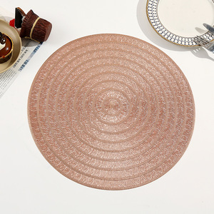 Nuevo Estilo, Mantel Individual Creativo de PVC con Diseño de Seda de Nueve Yuanes, Color Sólido, Aislante del Calor, Antideslizante, <span class=keywords><strong>para</strong></span> Hoteles de Alta Gama, Venta al por Mayor - Product Image 3
