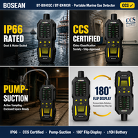 Détecteur de gaz multi-gaz portable marin 5 en 1 certifié CCS CH4 O2 CO H2S CO2 avec aspiration par pompe, alarme de sécurité pour espaces confinés