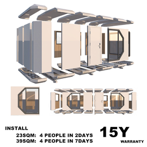 Di động văn phòng khách sạn lắp ráp biệt thự đúc sẵn sang trọng hiện đại Nhà mô-đun kỳ nghỉ nhỏ không gian nhà cabin sống với thiên nhiên - Product Image 2