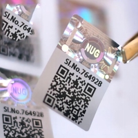 Nouveau design étiquette de logo transparente autocollant de code qr personnalisé et étiquette de logo or